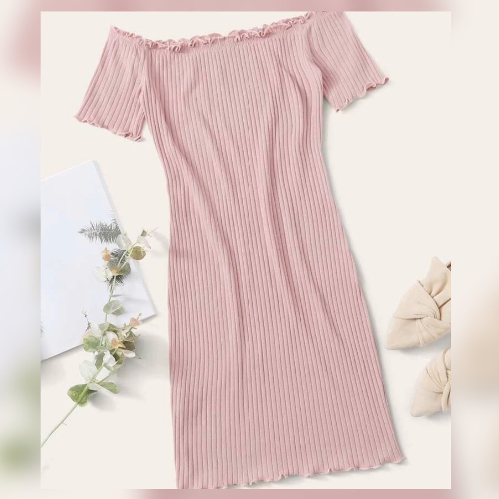 Baby pink body con dress🛍